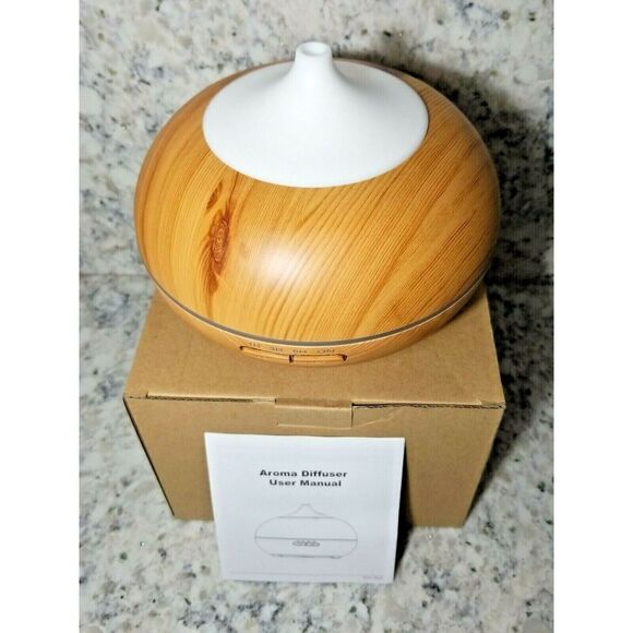 MOKOQI Essential Oil Diffuser Light Wood Grain 300 ML New in Box - Picture 2 of 5